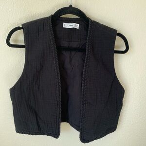 Mango MNG Women’s Open Vest Black Size M